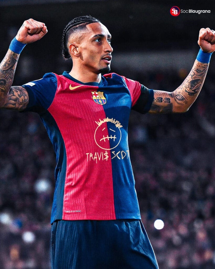 Raphinha x Travis Scott. Fuente: SocBlaugrana