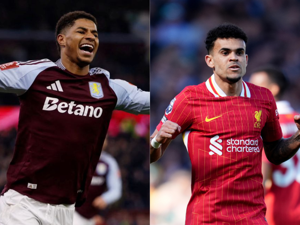 Marcus Rashford y Luis Díaz. Marcus Rashford y Luis Díaz.