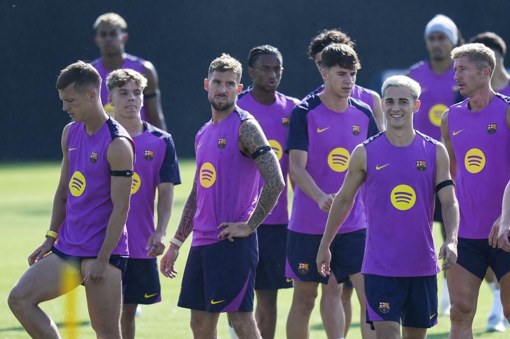 Imagen de los entrenamientos de Flick en esta pretemporada