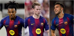 Koundé, De Jong y Eric García.