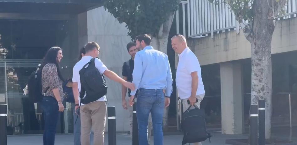 representantes de la UEFA visitando las instalaciones del Spotify Camp Nou