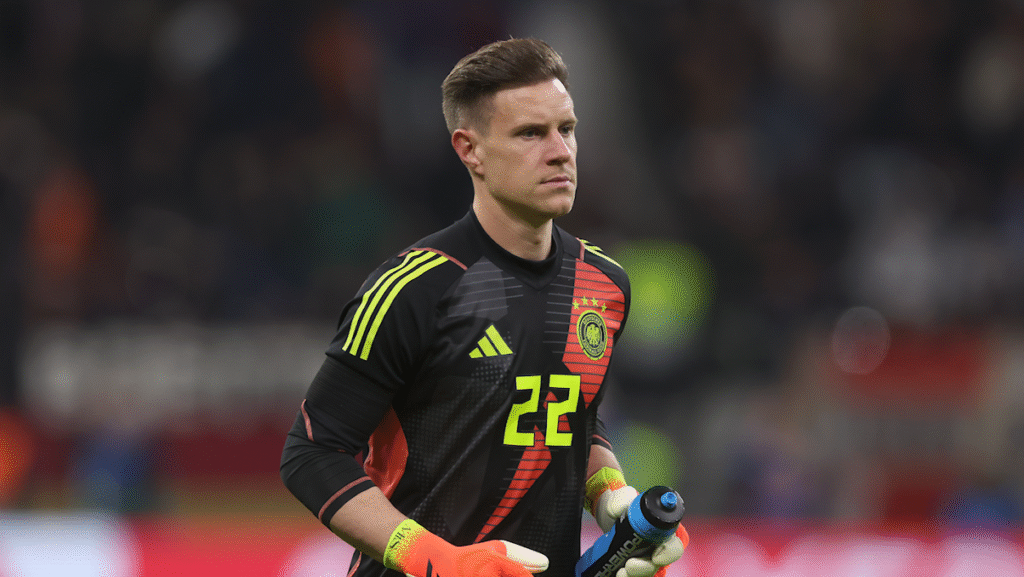 Ter Stegen en un partido con la selección alemana