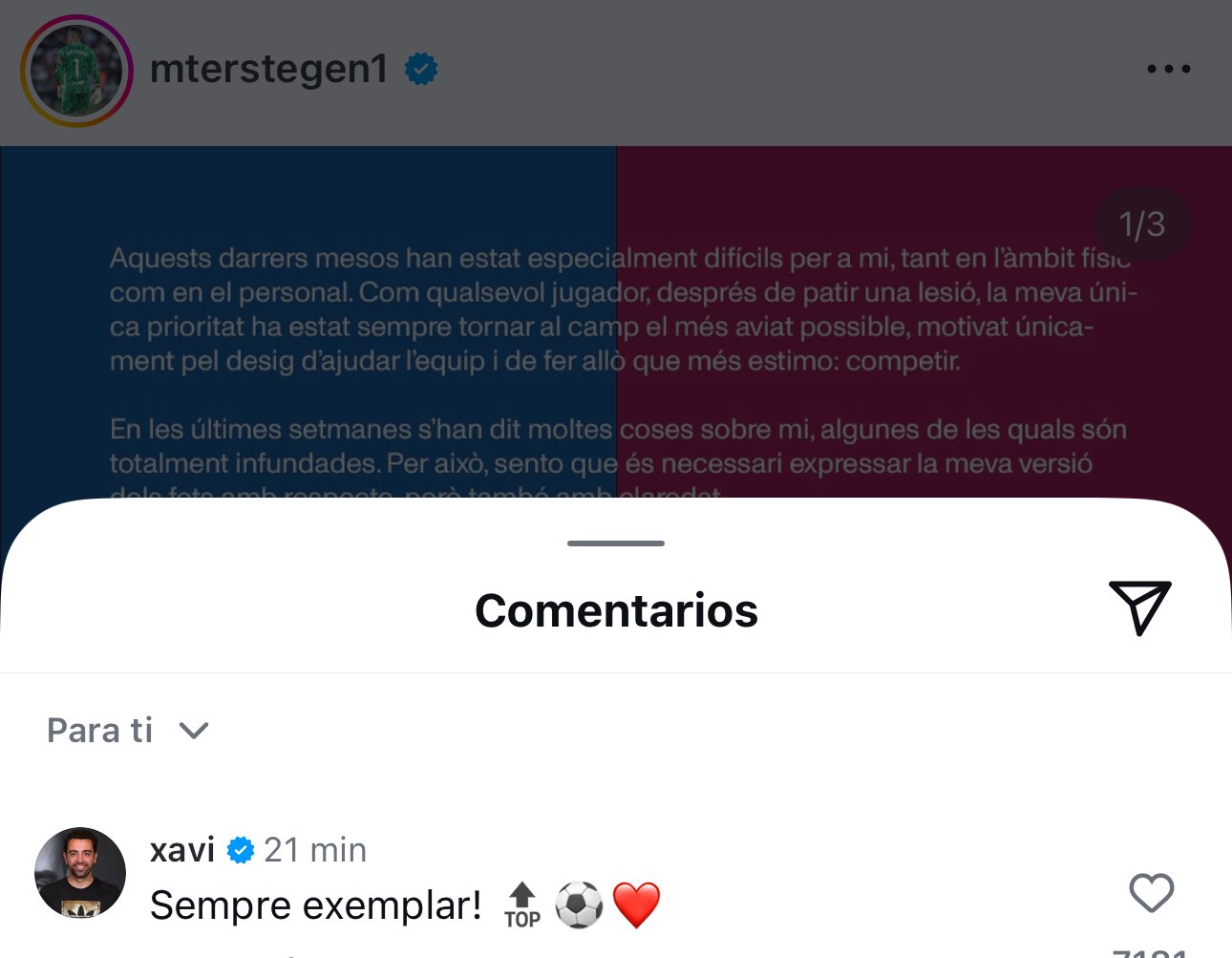 Comentario Xavi