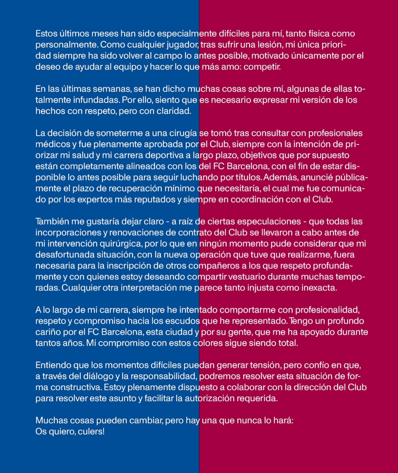 Comunicado de Stegen